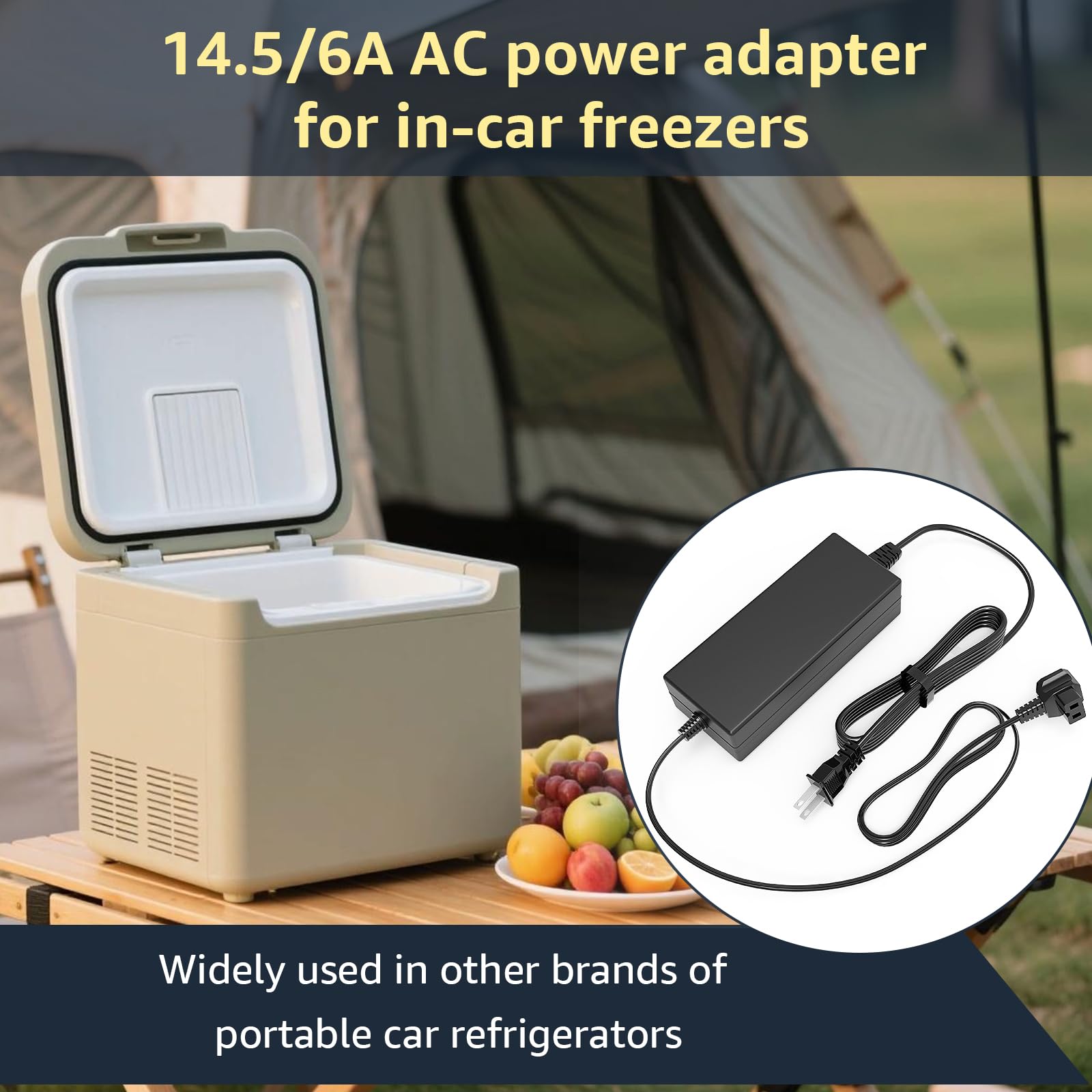 Lusperi adapter AC prong detail highlighting safe, universal mains connection
