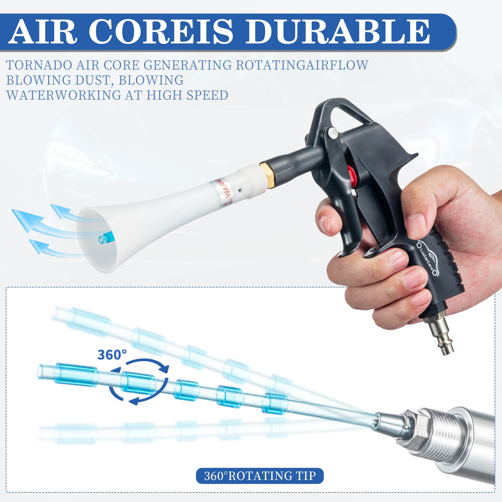 LusterCare close-up of nozzle tip illustrating focused airflow for deep carpet and vent cleaning