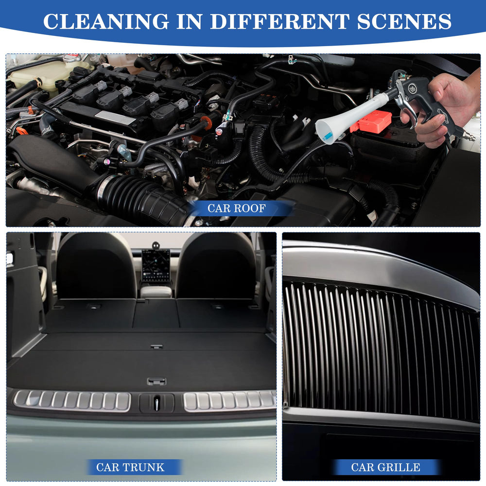 LusterCare replacement blower nozzle next to primary nozzle for easy on-the-spot swapping