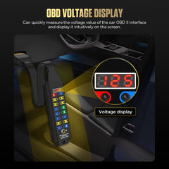 LUTIFIX voltage display closeup showing live voltage for quick diagnostics benefit