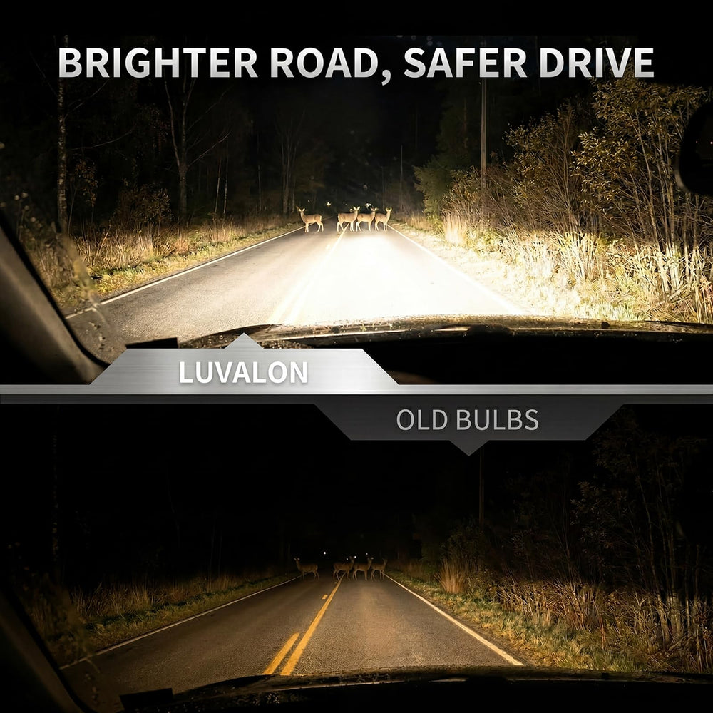 LUVALON H11 bulb installed in headlight showing plug-and-play fit
