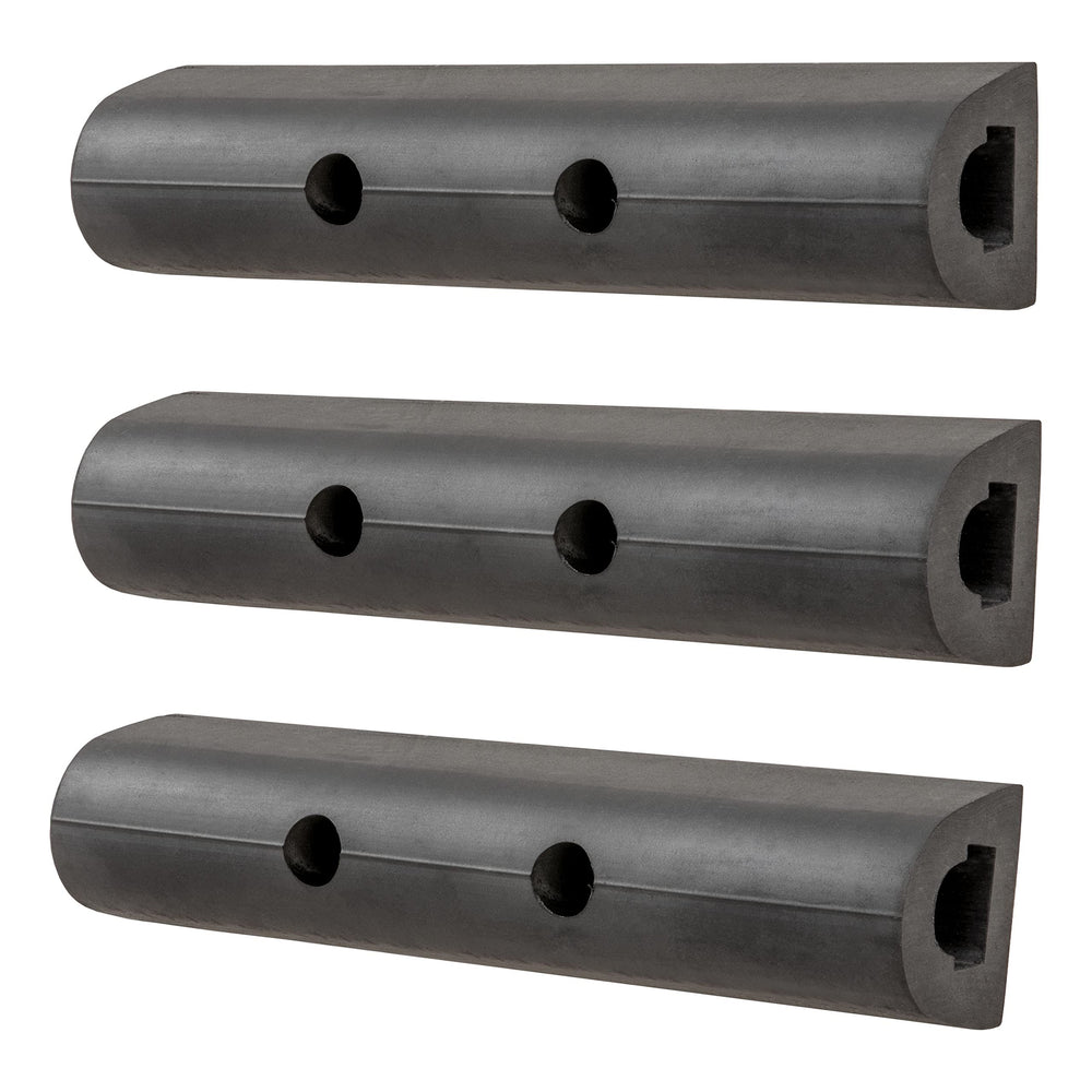 LUVERNE front view of three bumper strips showing compact protection