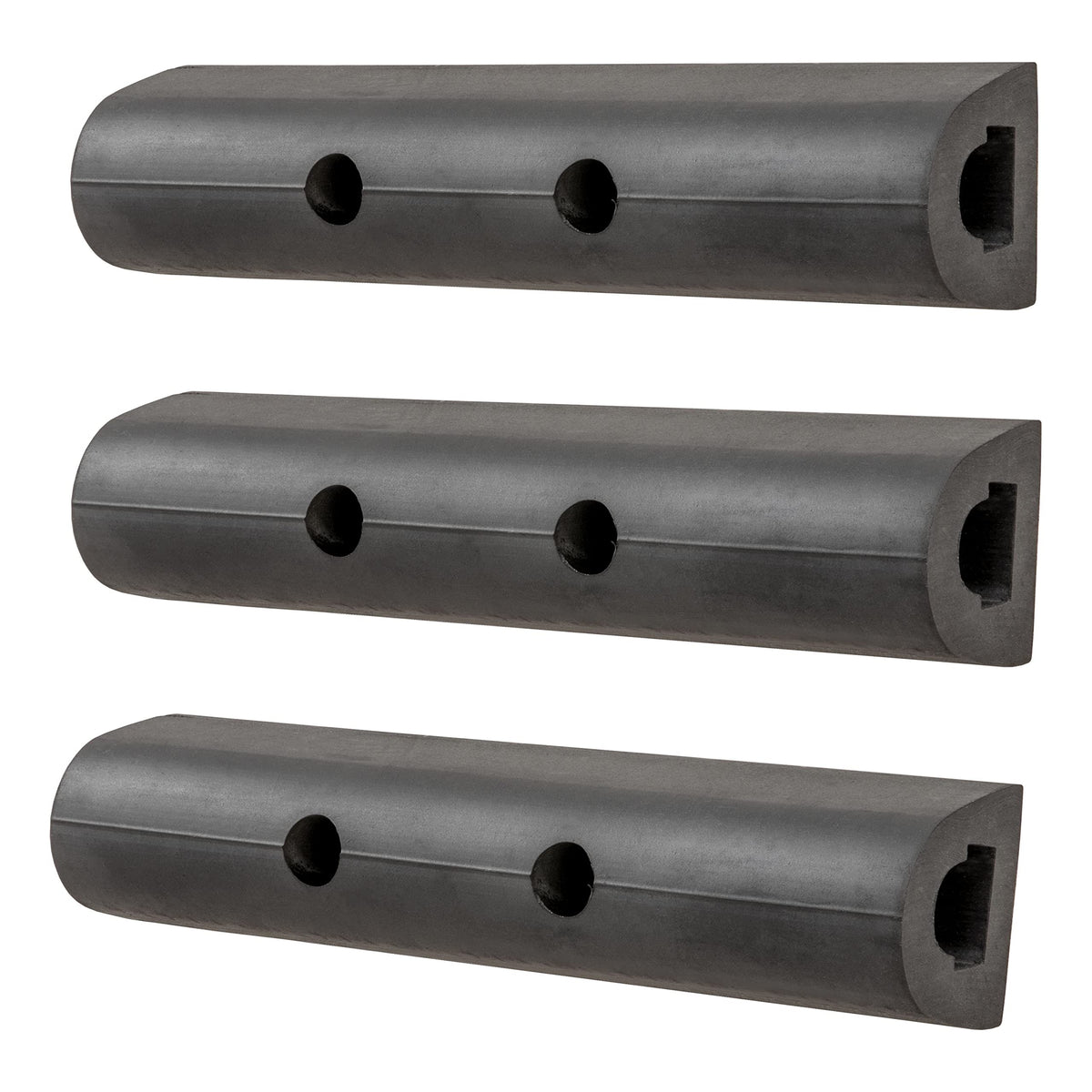 LUVERNE front view of three bumper strips showing compact protection