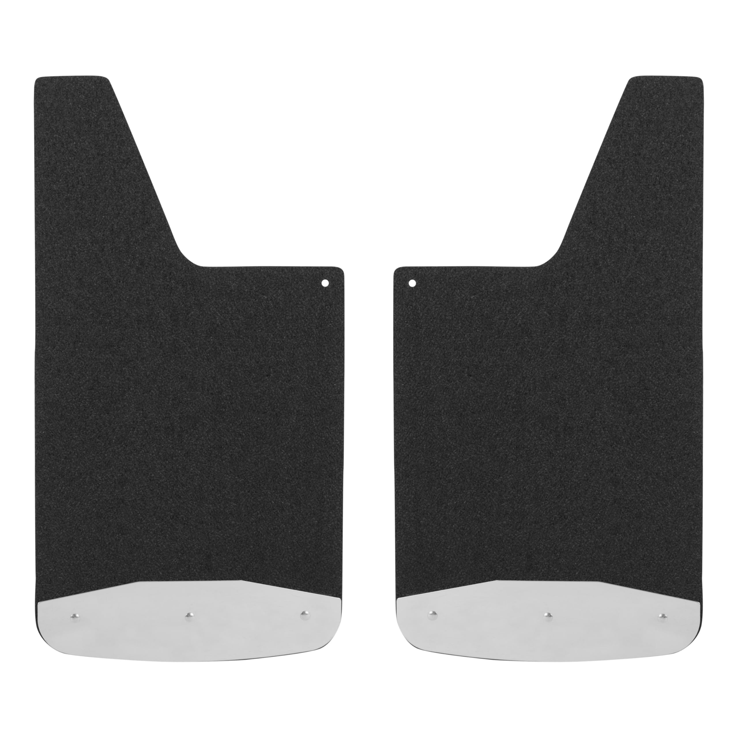 LUVERNE front packaging showing two mud flaps and hardware for easy identification and purchase