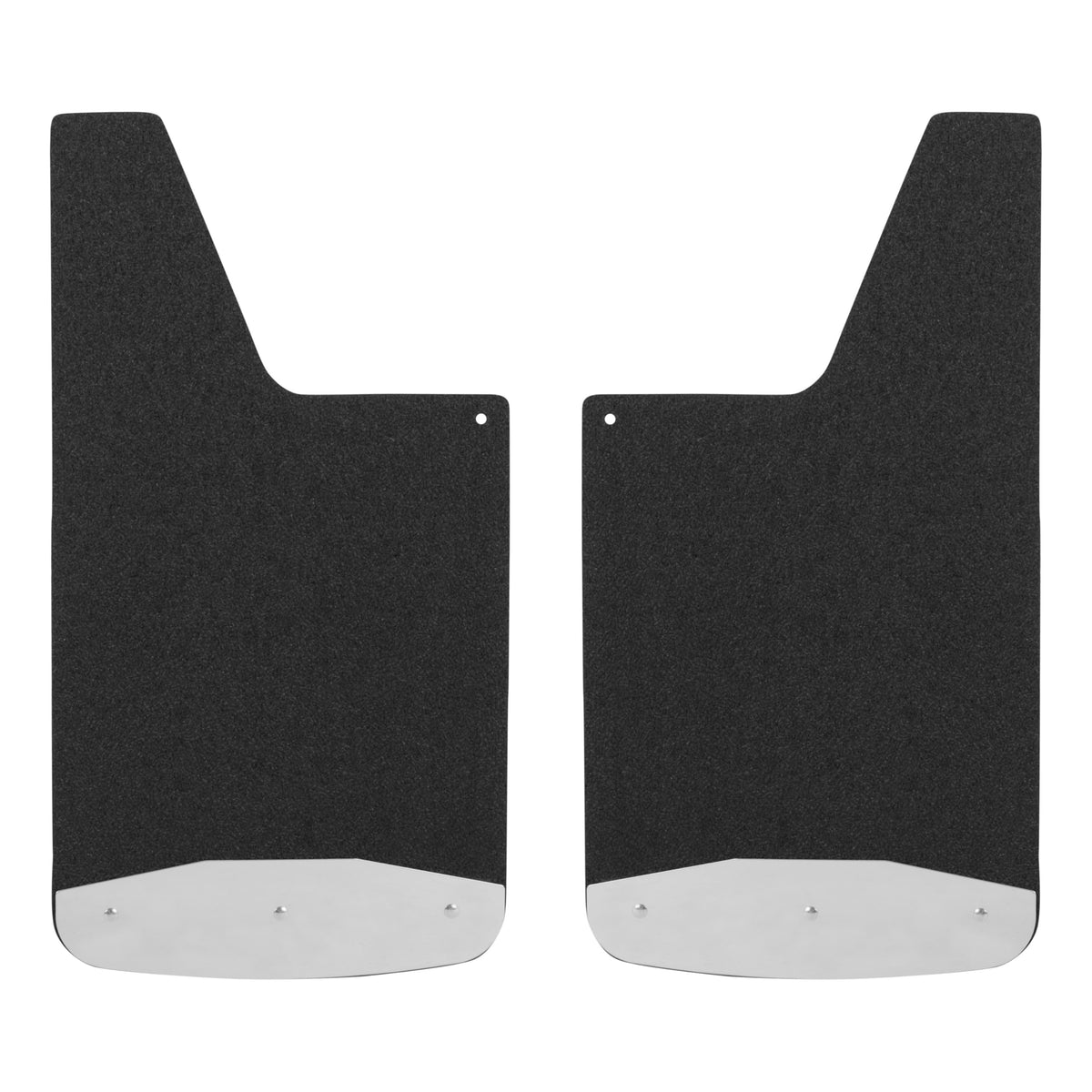LUVERNE front packaging showing two mud flaps and hardware for easy identification and purchase