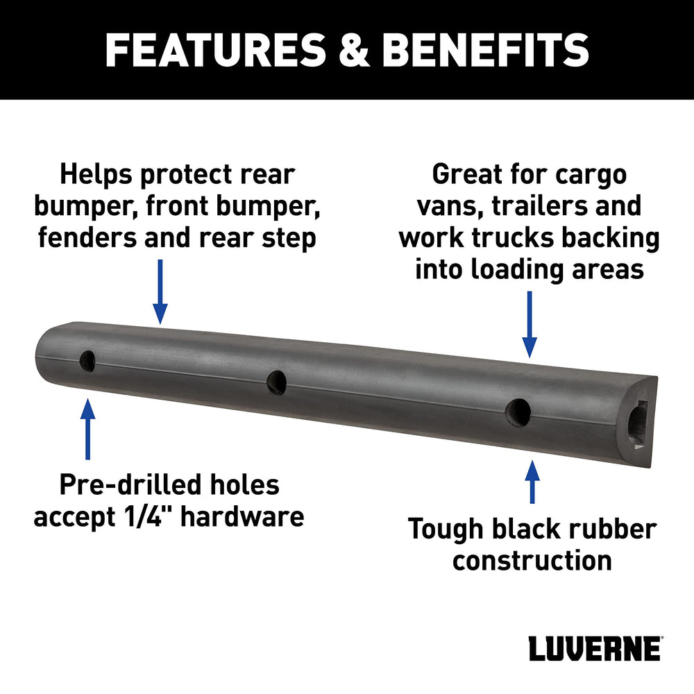 LUVERNE mounted on rear step in use protecting the vehicle during loading