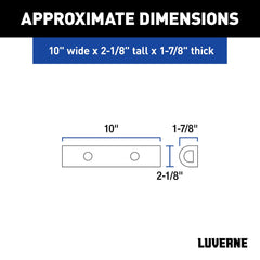 LUVERNE strip edge close-up showing tough rubber thickness for impact absorption