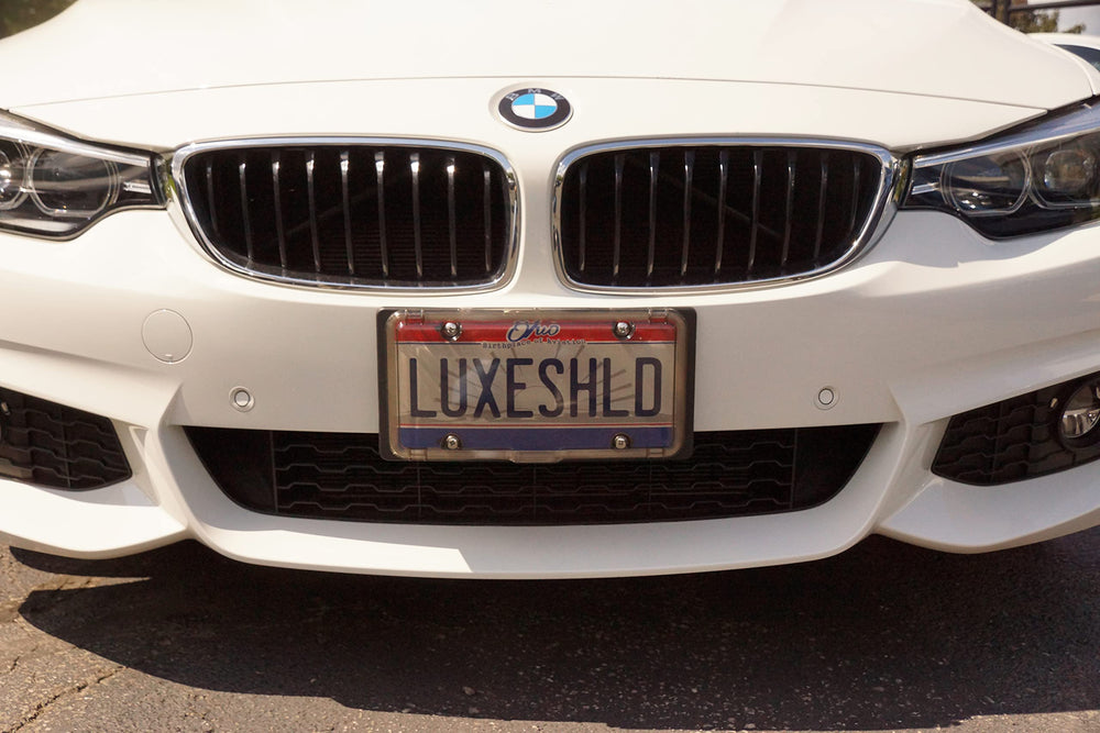 Luxe Shield packaging with made in USA label promoting quality