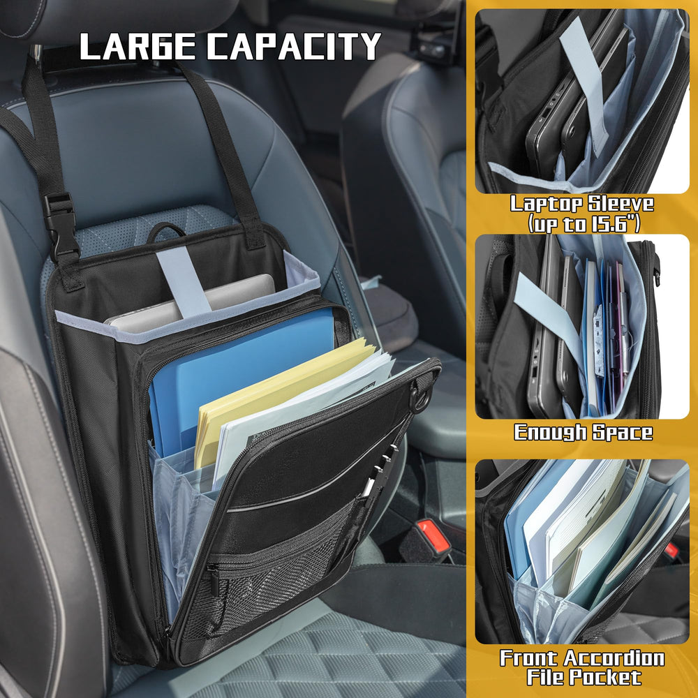 LUXJA accordion pocket open displaying organized documents, easy access