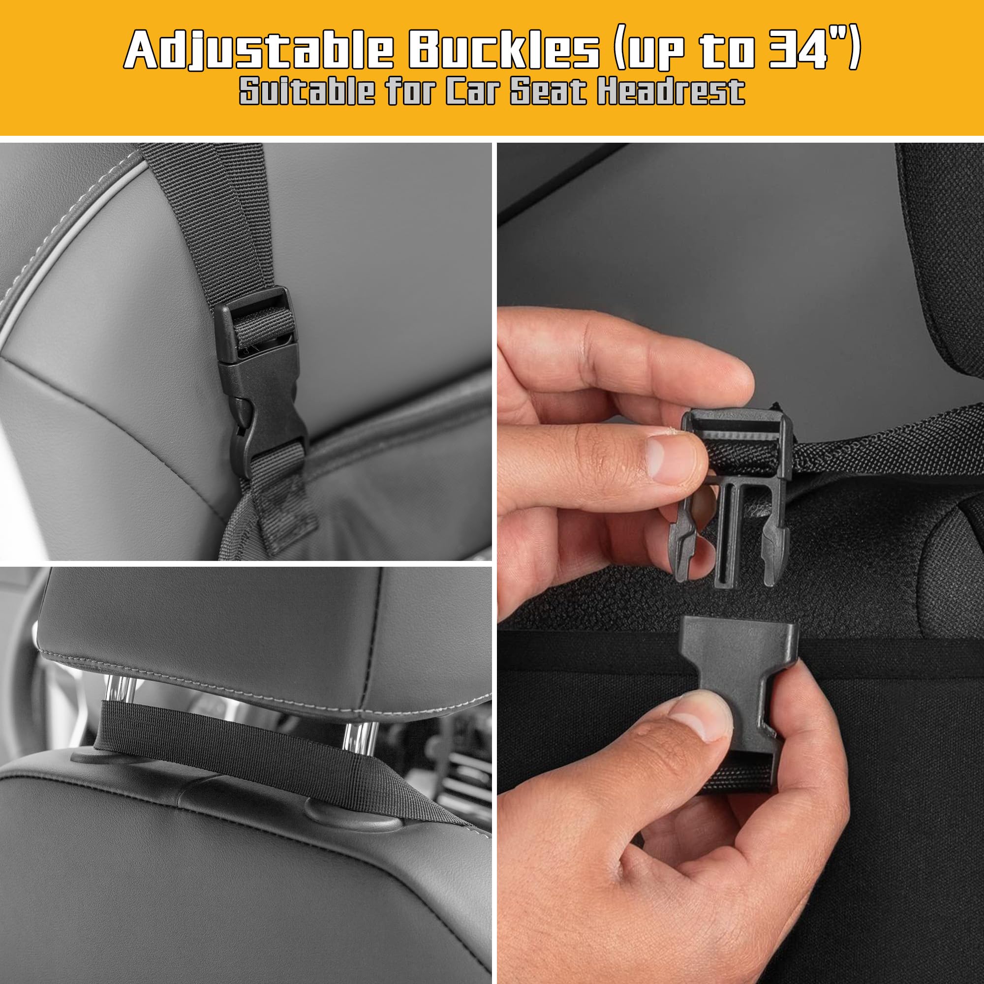 LUXJA front mesh pocket and pen slots storing small essentials securely