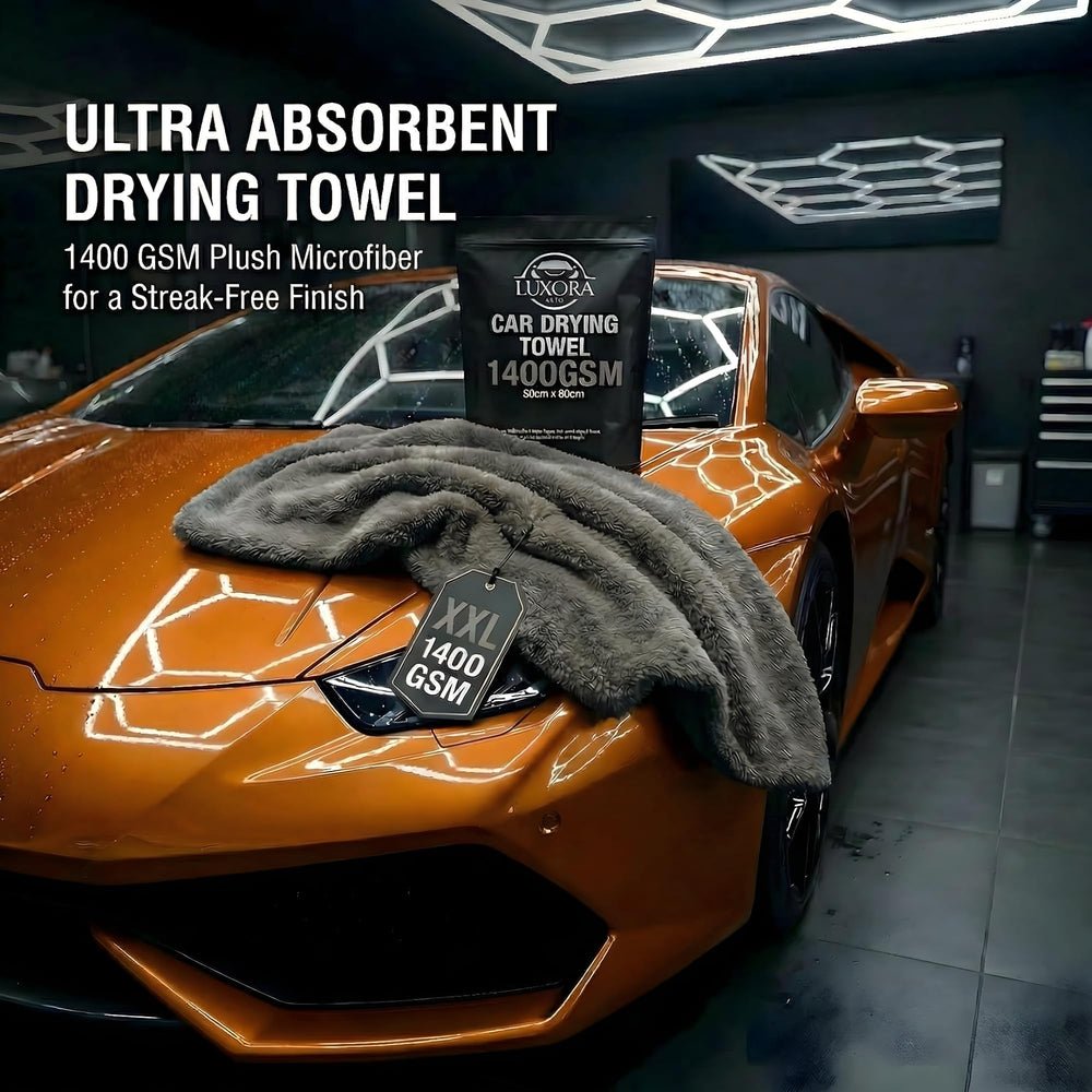 LUXORA AUTO edgeless finish detail showing seam-free border for paint-safe drying