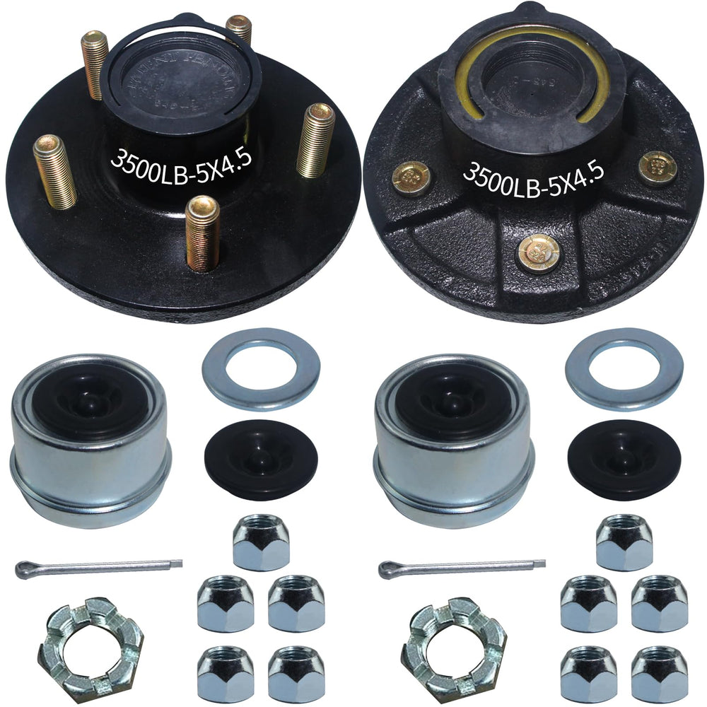LUXTRKSTO front hub assembly showing bolt pattern and easy fit benefit