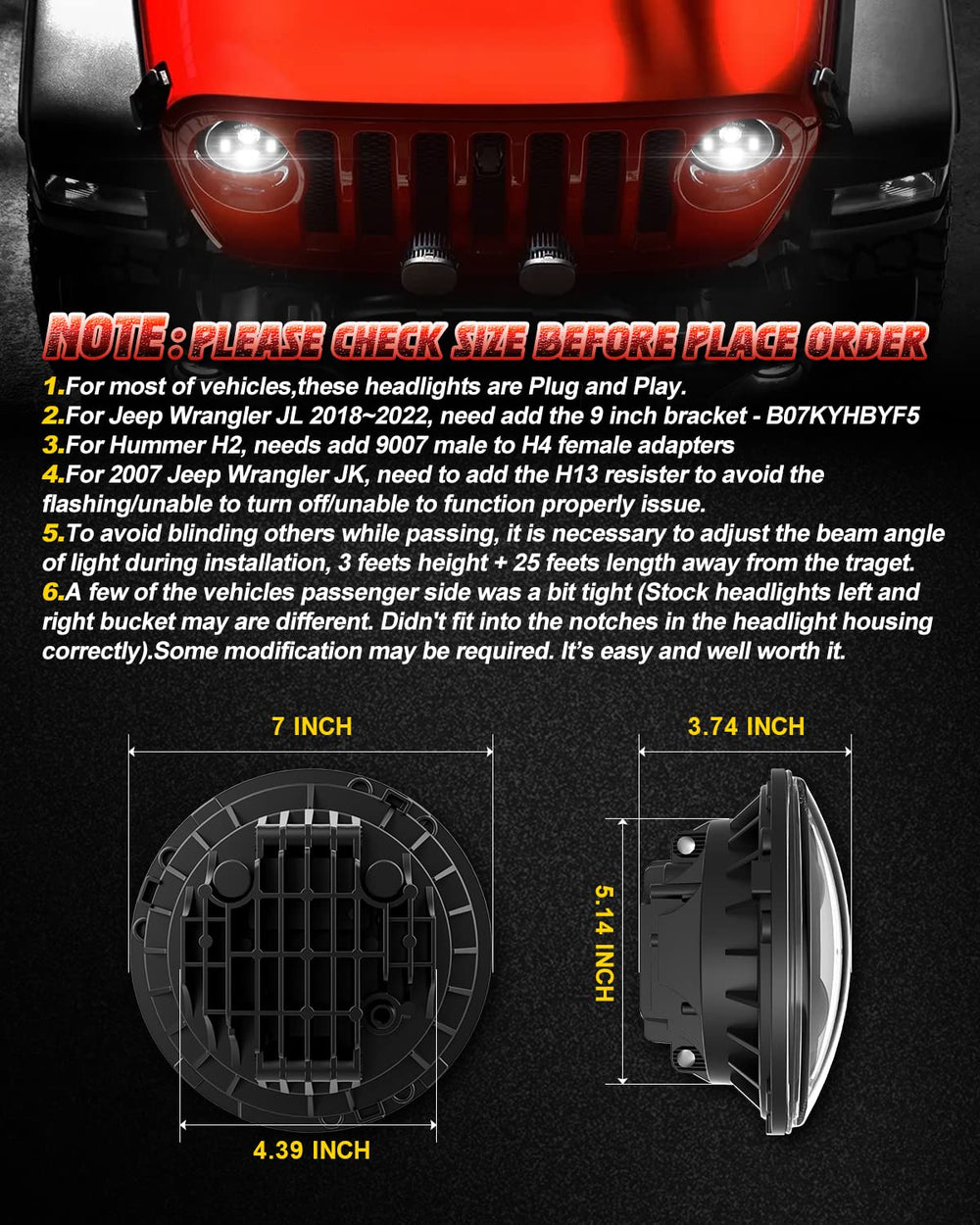 LX-LIGHT boxed package with two headlights and adapters for complete kit