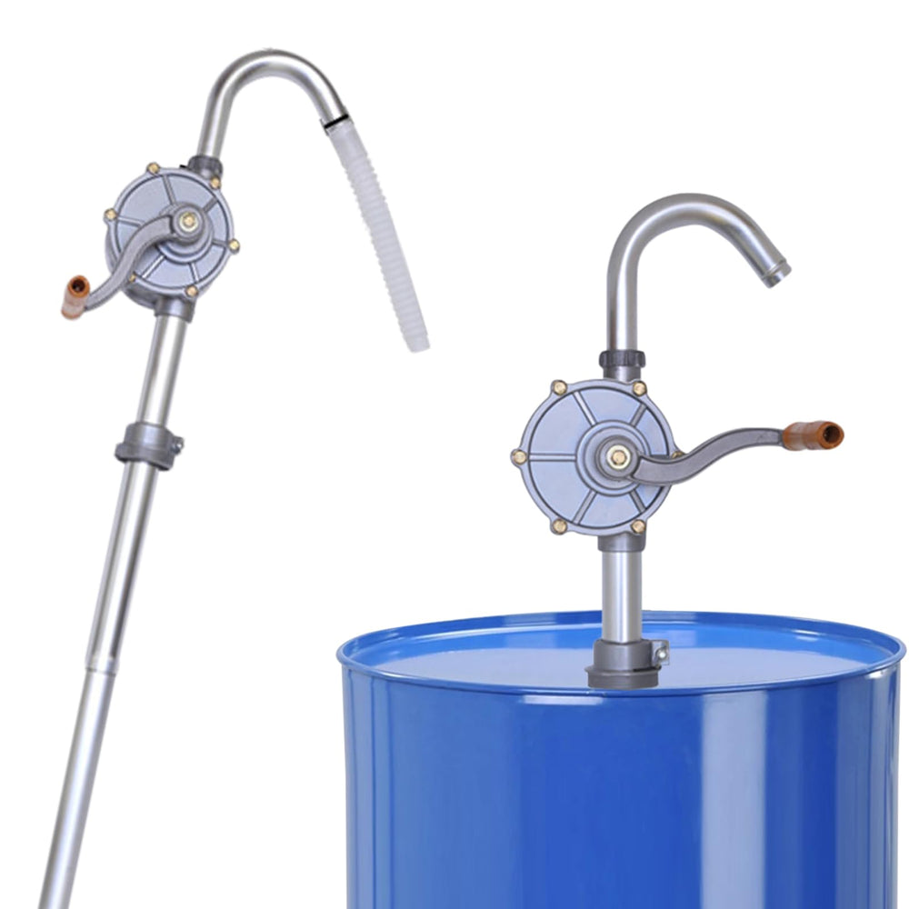 LYCARESUN front view pump mounted on a drum showing secure fit and easy access