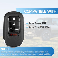 LYFUCESS rear of remote showing part number label and compatibility info