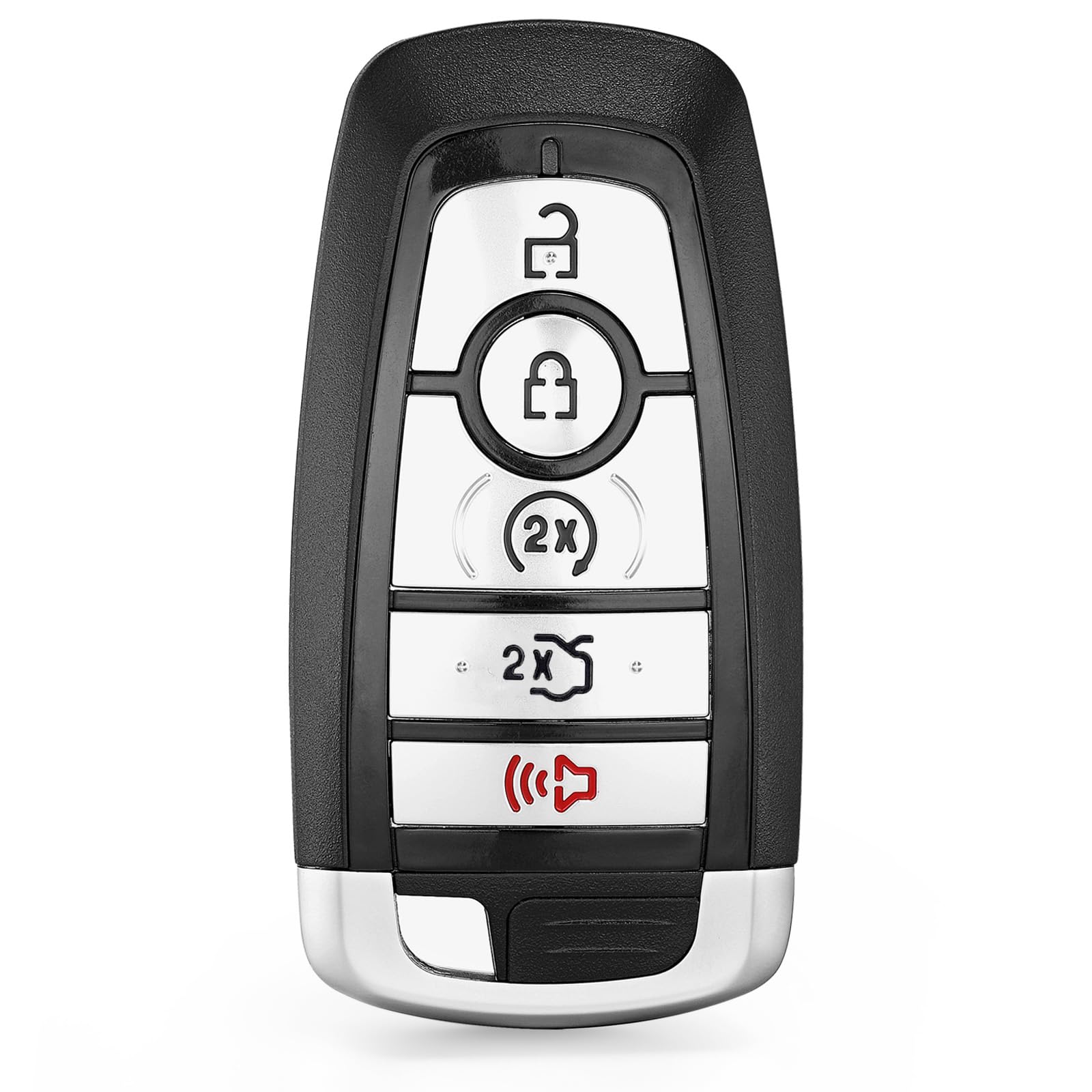 LYFUCESS front view of key fob showing button layout and easy replacement benefit