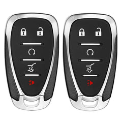 LYFUCESS front view of two replacement key fobs showing button layout and fit