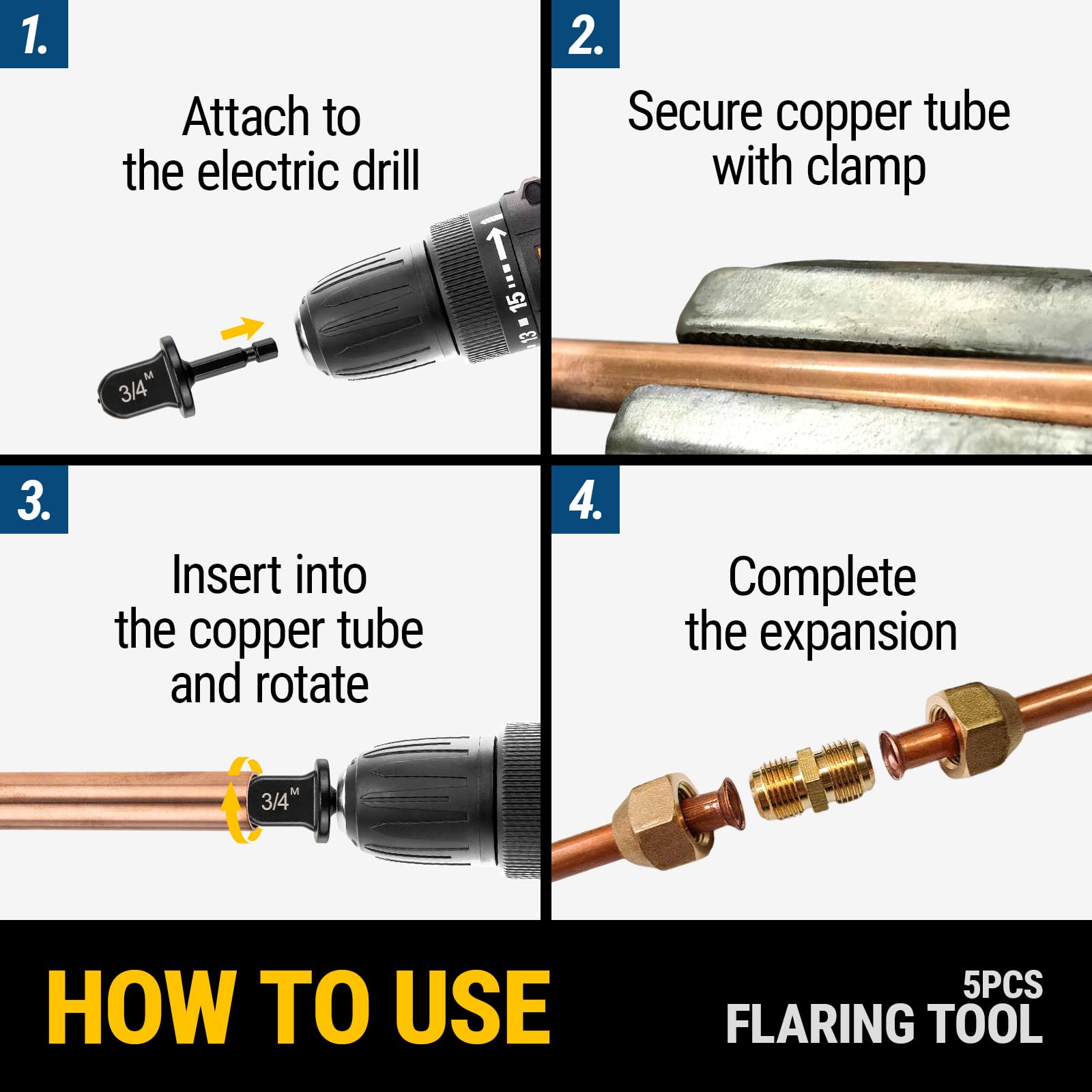 LYNCSEDAR hex shank inserted in drill demonstrating fast compatibility and efficient use