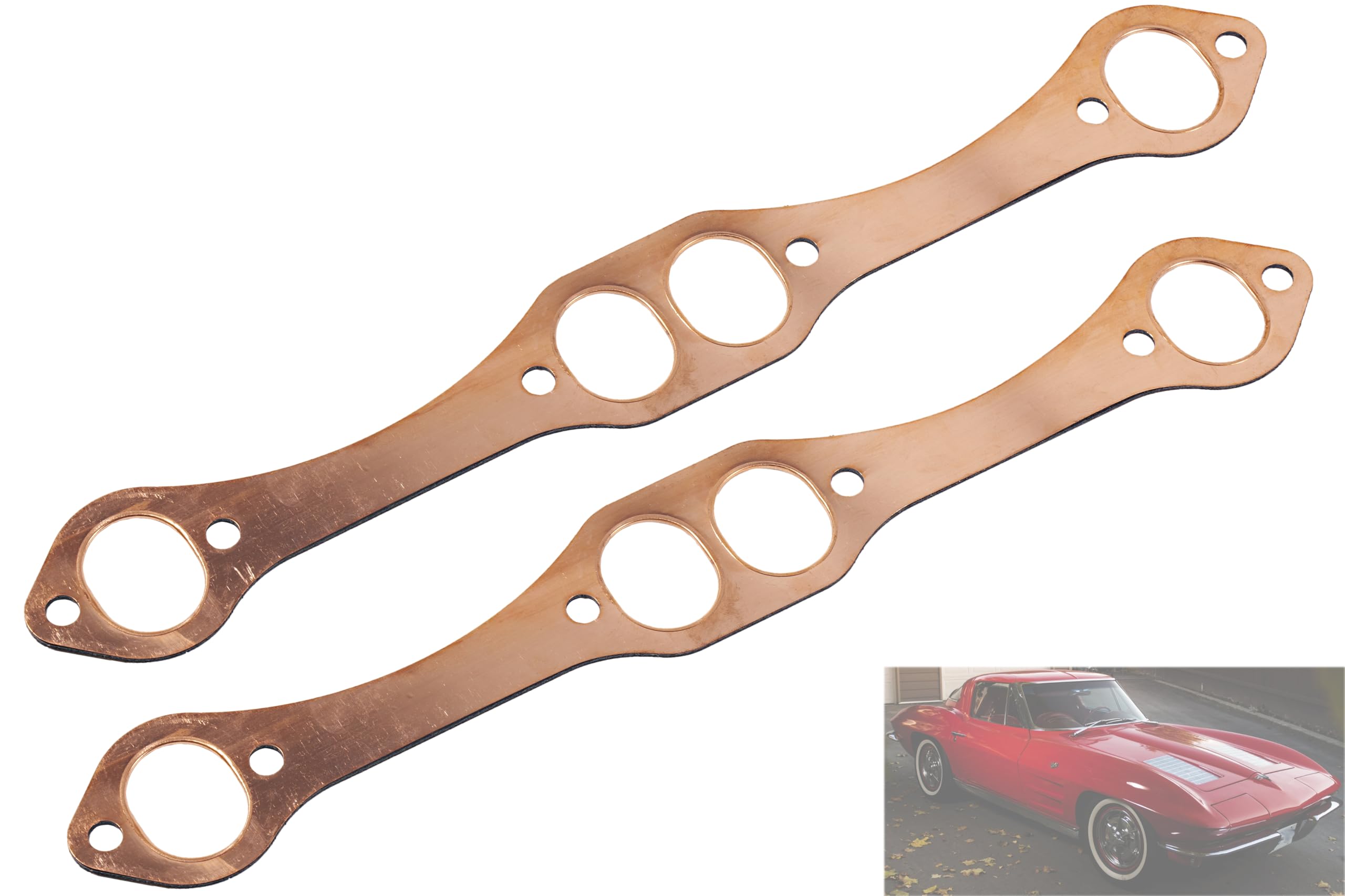 LYNSHINE PH306 front view showing copper oval-port gasket, reliable exhaust seal