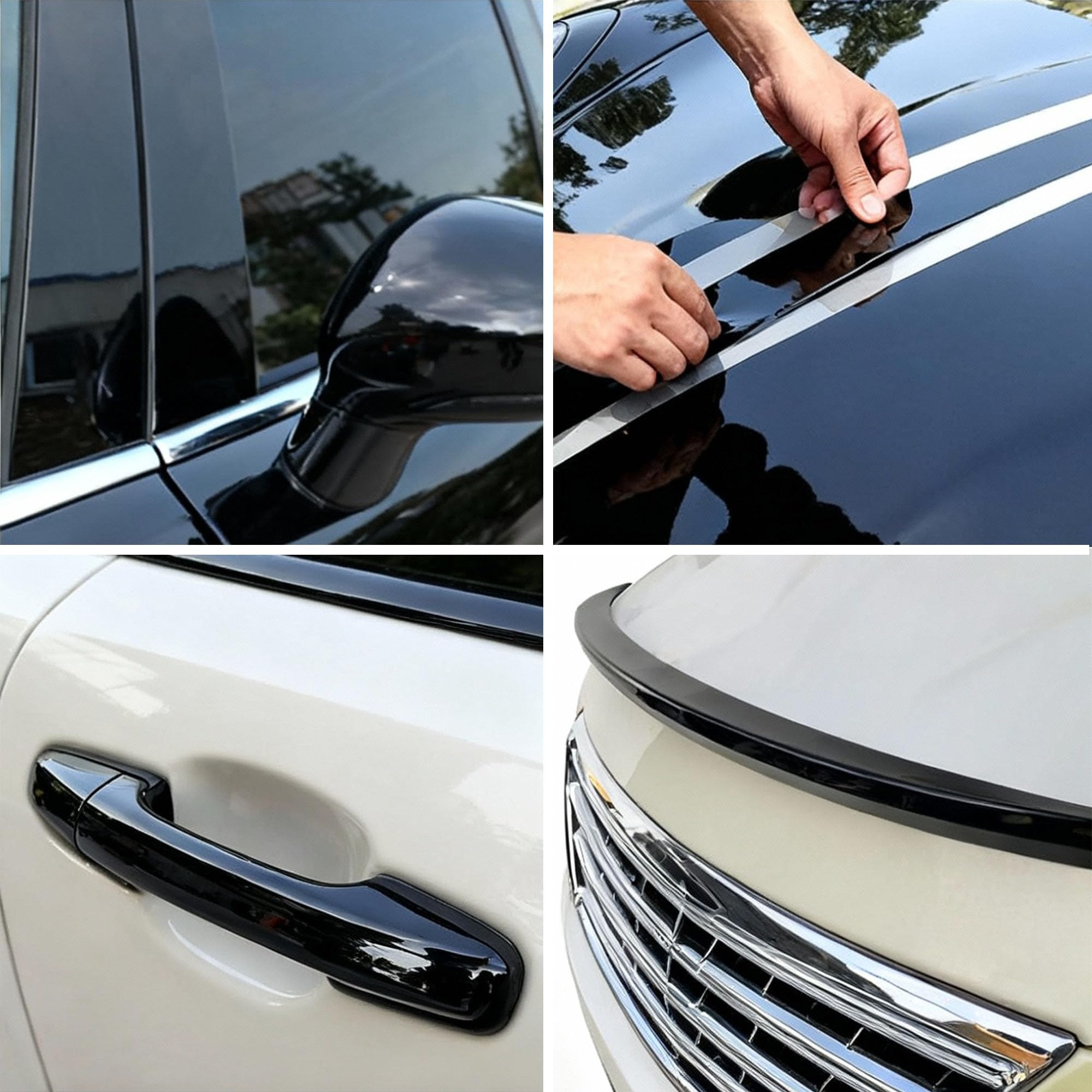 Lypumso application on door trim showing neat chrome-delete and improved look