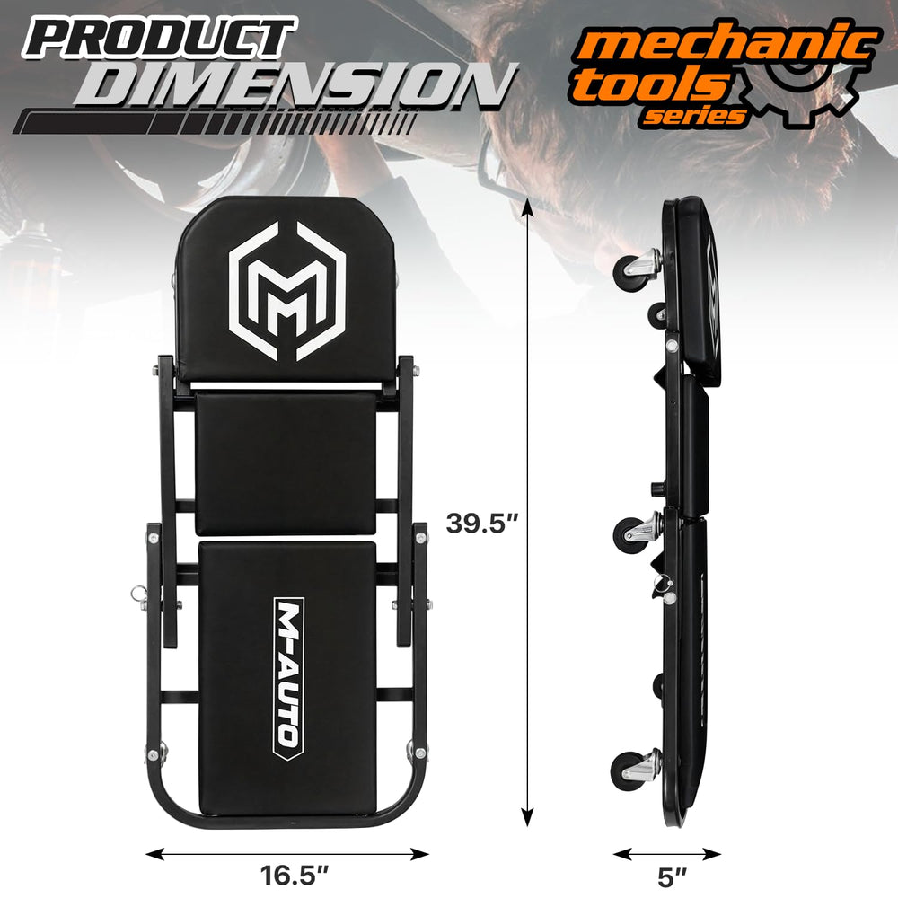 M-AUTO flat laydown creeper under car offering low-profile access