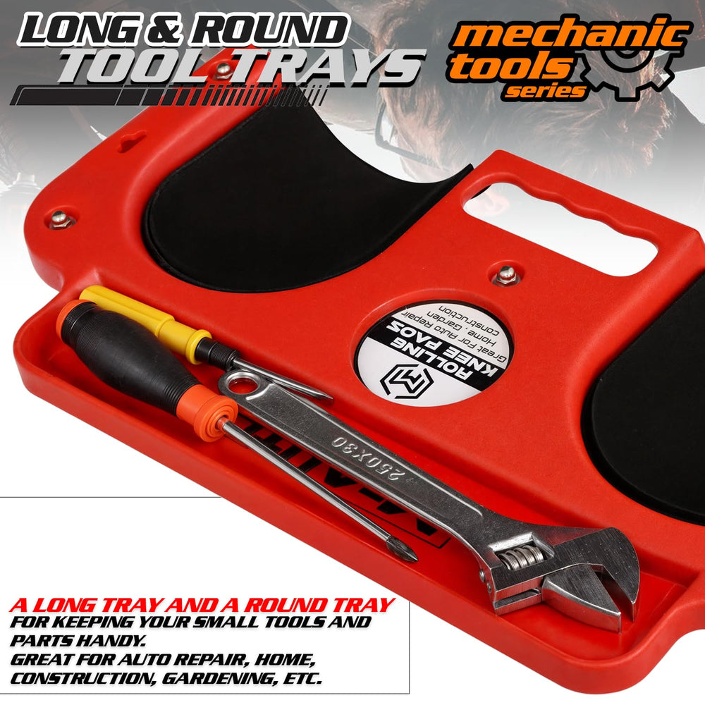 M-AUTO scale comparison showing compact size versus standard knee pad