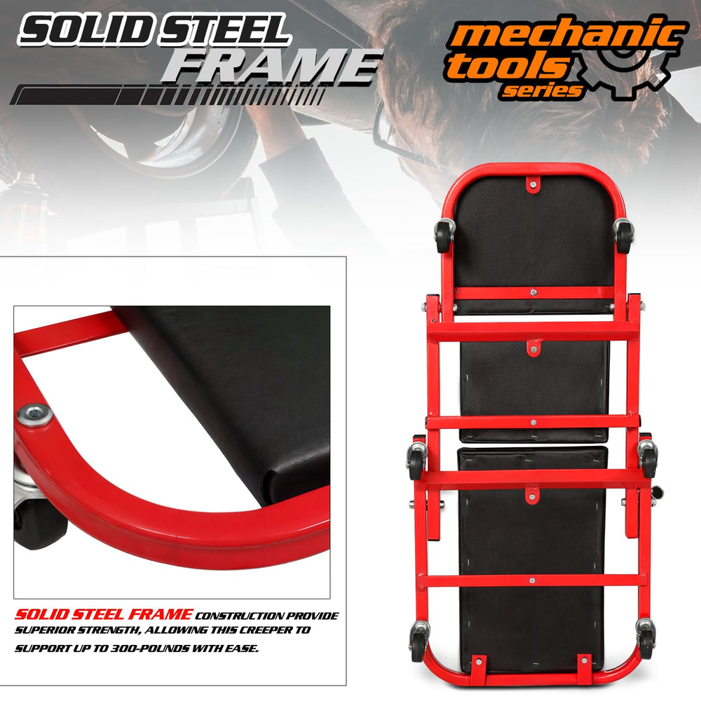 M-AUTO six swivel casters for smooth non-marring mobility