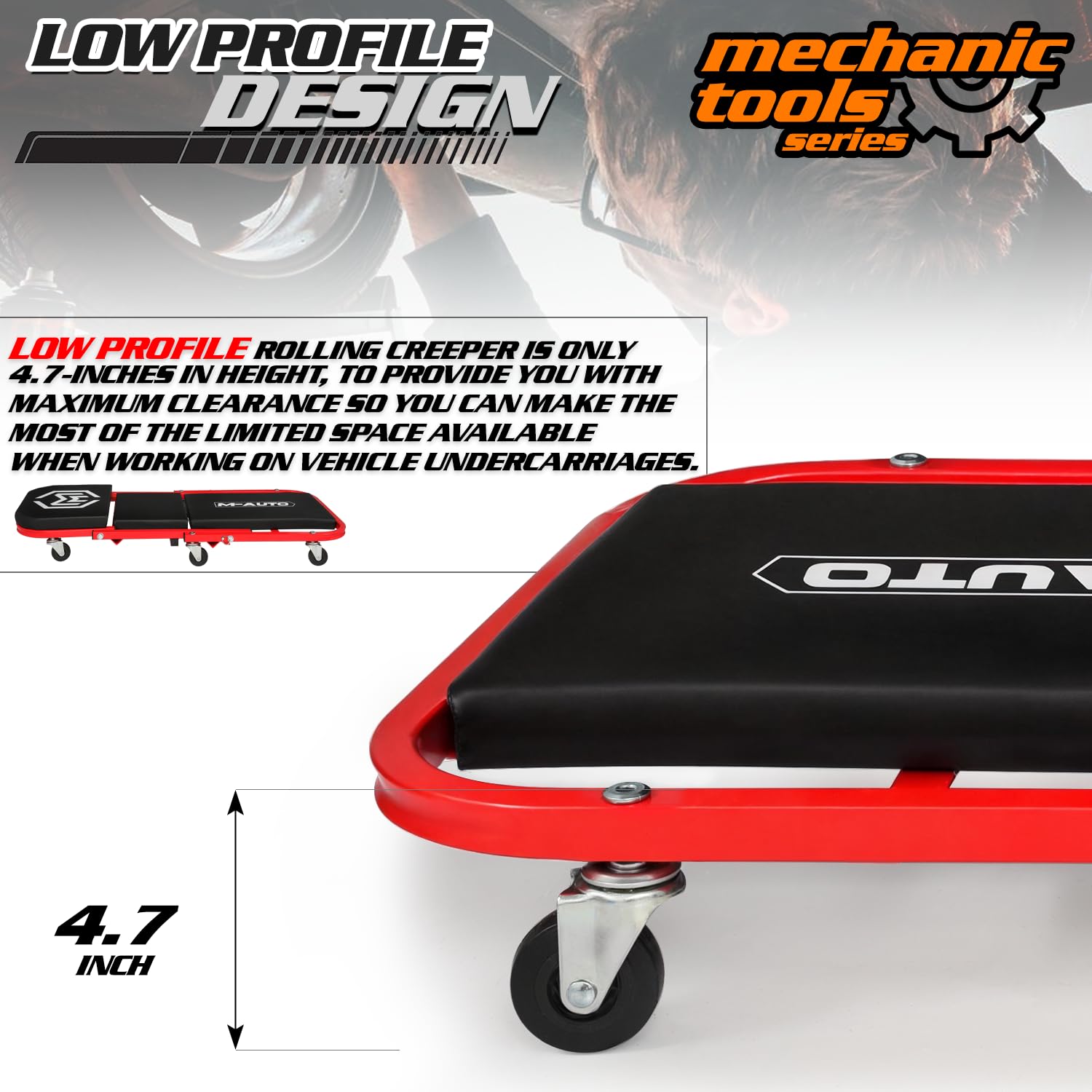 M-AUTO steel frame detail highlighting durable construction