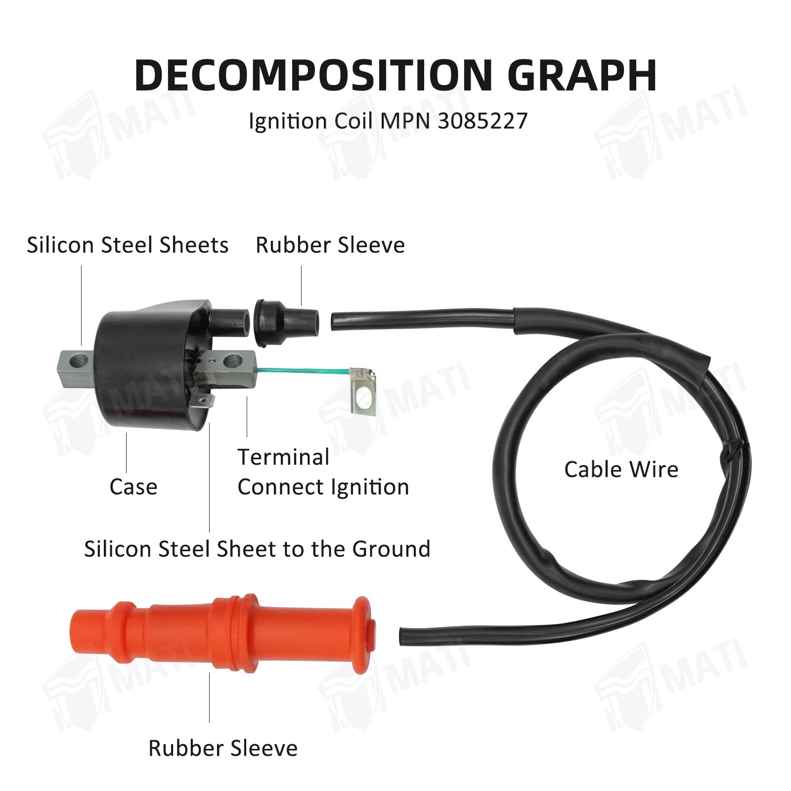 M MATI CDI box label detail highlighting OEM-fit part numbers for quick verification
