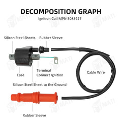 M MATI CDI box label detail highlighting OEM-fit part numbers for quick verification