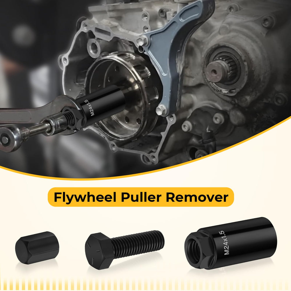 M MATI tool installed on motorcycle engine showing proper use and damage prevention