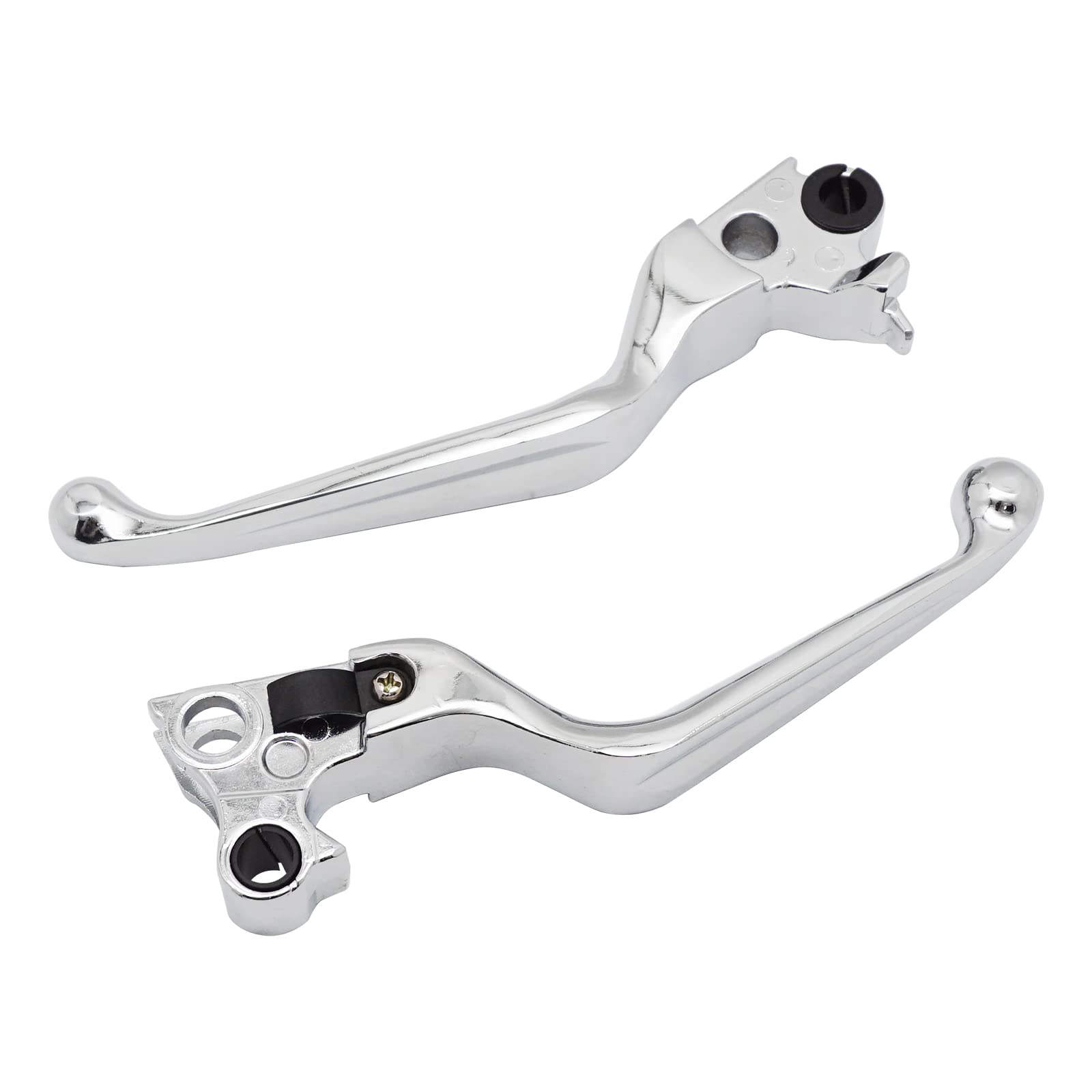 M MATI levers installed on Harley handlebar showing improved control and look