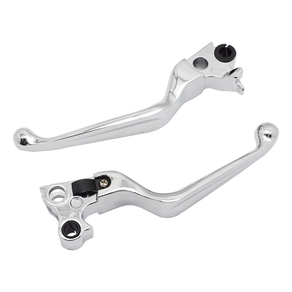 M MATI levers installed on Harley handlebar showing improved control and look