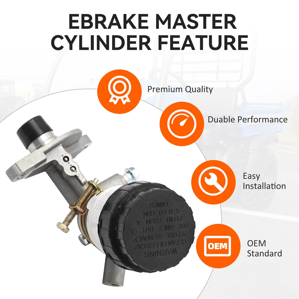 M MATI master cylinder installed on Kawasaki Mule demonstrating direct-fit advantage