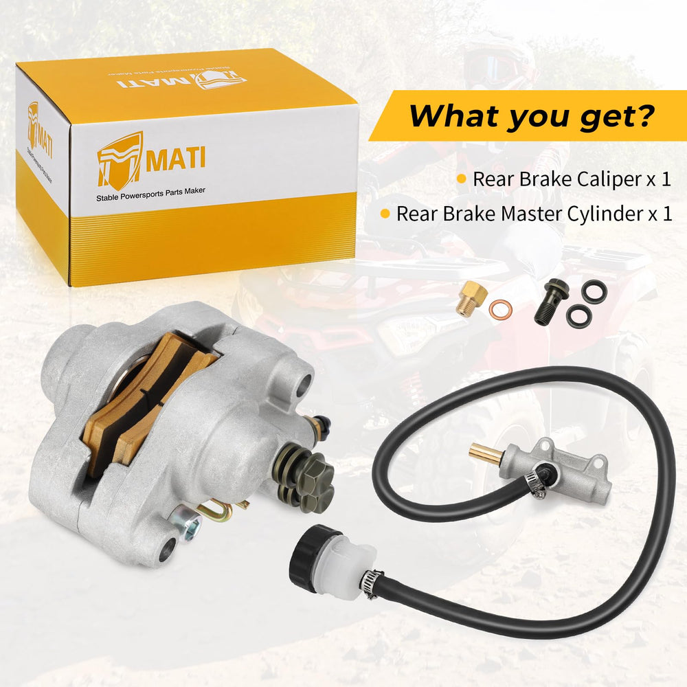 M MATI mounted caliper with brake line connection for leak-free performance