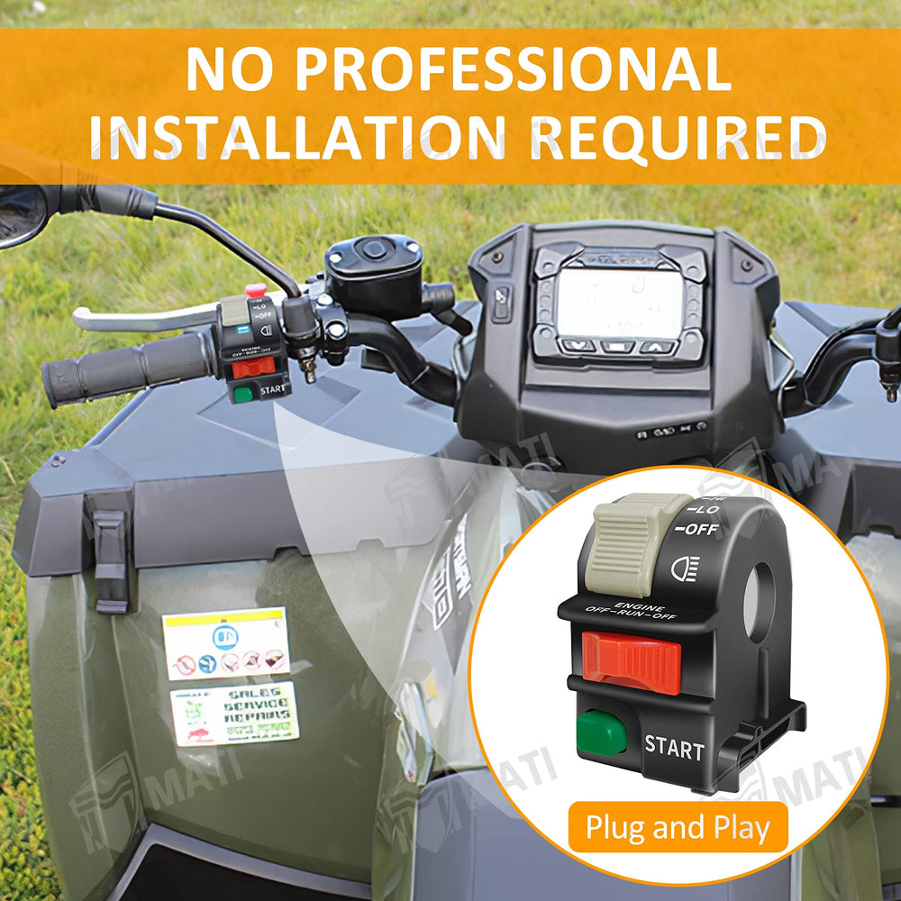 M MATI switch in use demonstrating headlight high/low control benefit