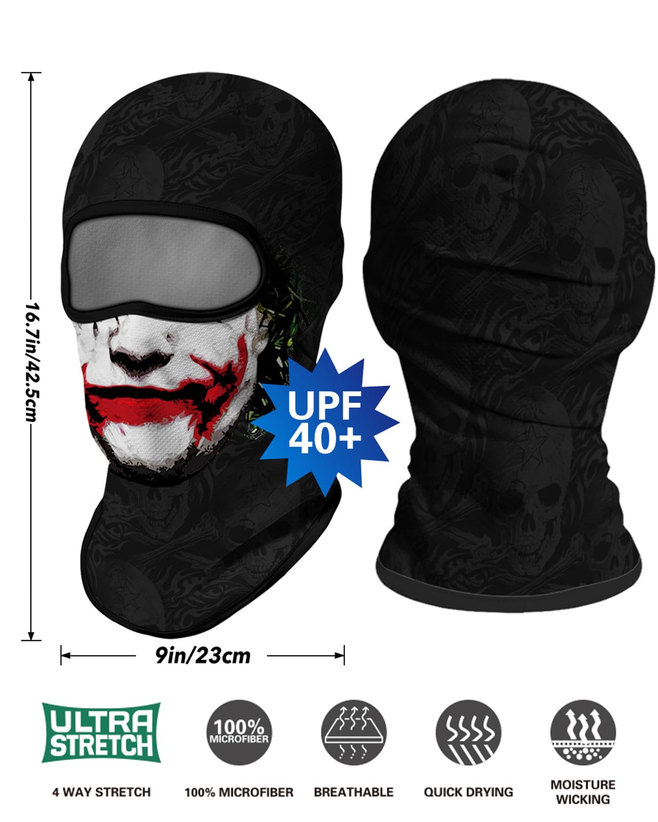 M-YOUNG balaclava folded in hand showing compact portable size