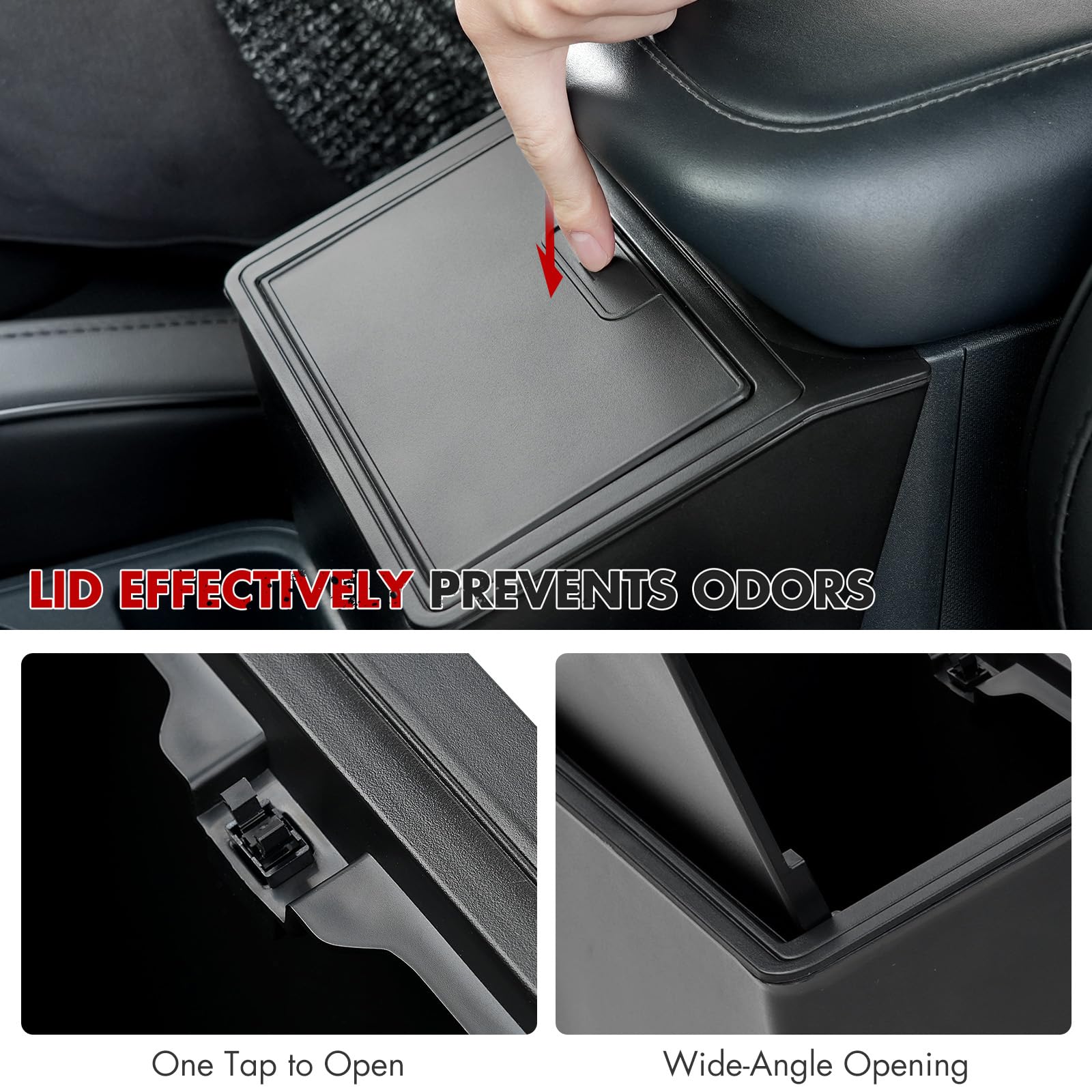 Mabett installed in Ford Maverick console for tidy cabin organization