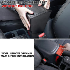Mabett console box with lid closed hides contents and blocks odors