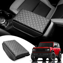 Mabett front view of center console cover showing neat fit and protection