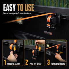 Mabett retractable button and mechanism demonstrating quick rewind for tidy storage