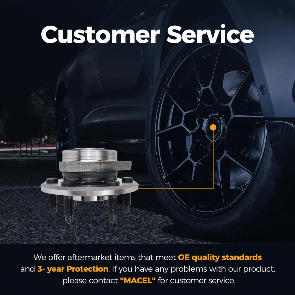 MACEL mounting face showing six-lug bolt pattern for secure wheel attachment
