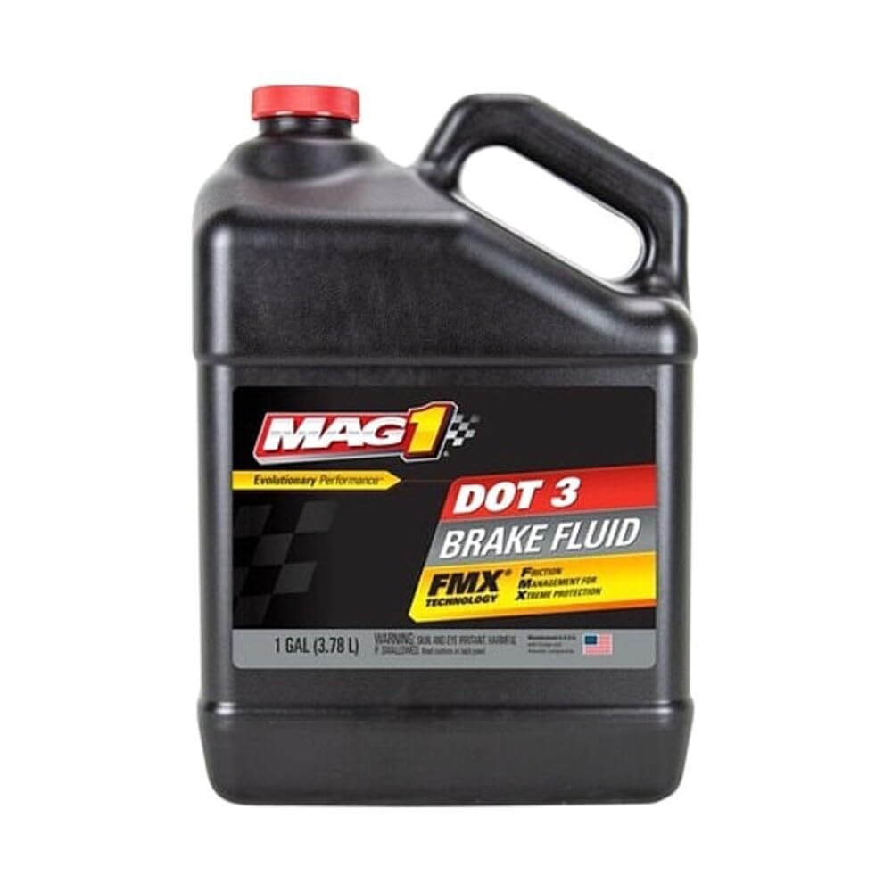 MAG 1 gallon bottle front label showing brand and clear DOT 3 identification for reliable service