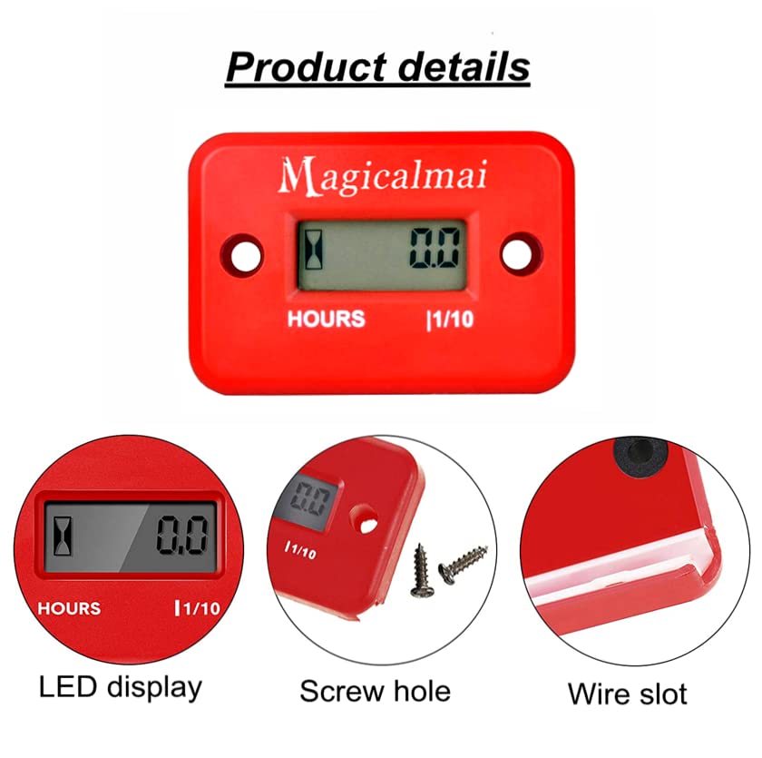 Magicalmai close-up of LCD display for clear runtime visibility benefit