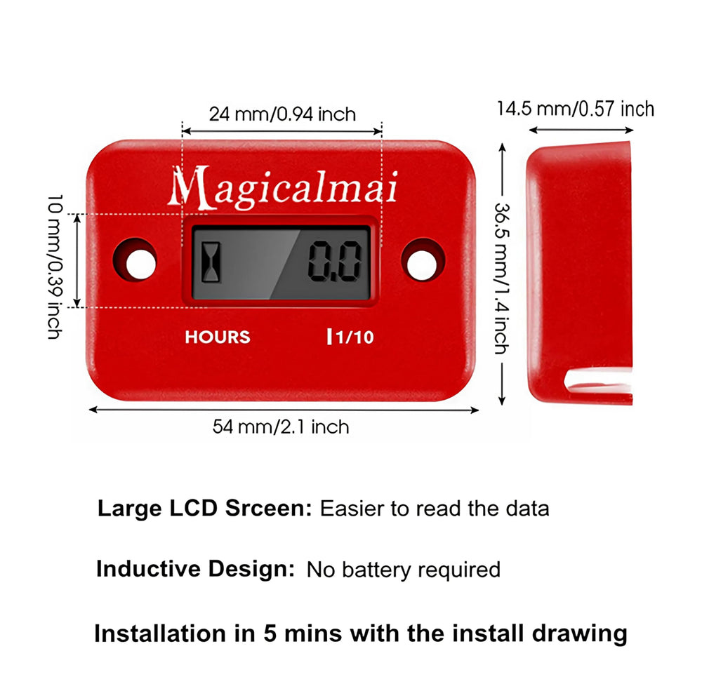 Magicalmai next to a ruler showing compact size for tight-space mounting benefit