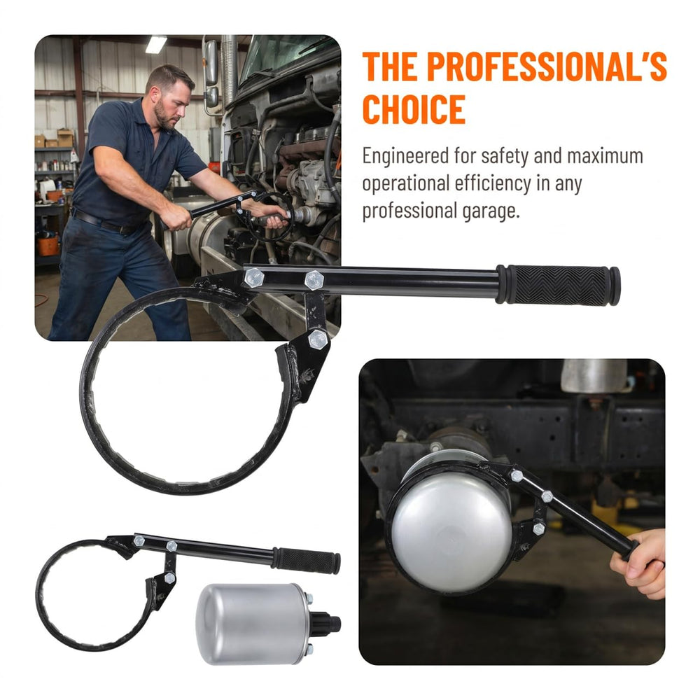 MAGICLULU wrench used roadside on a semi-truck showcasing emergency maintenance capability