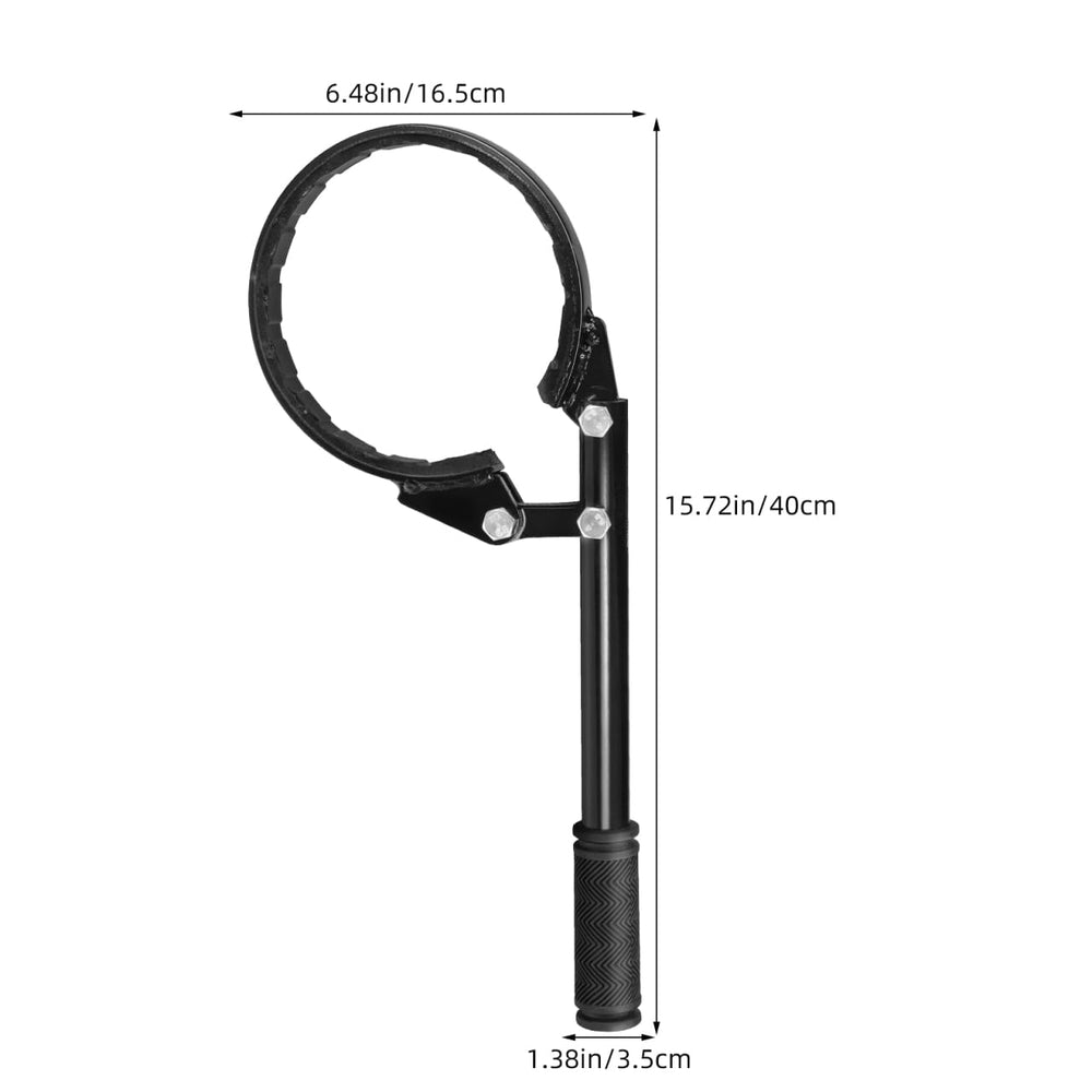 MAGICLULU wrench gripping a dryer canister illustrating secure fit and reduced slippage
