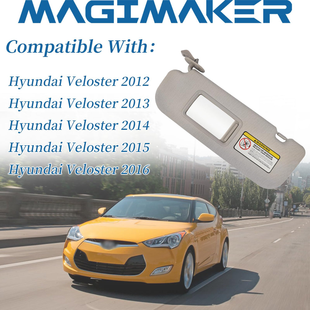 Magimaker visor vanity mirror close-up for convenient makeup checks