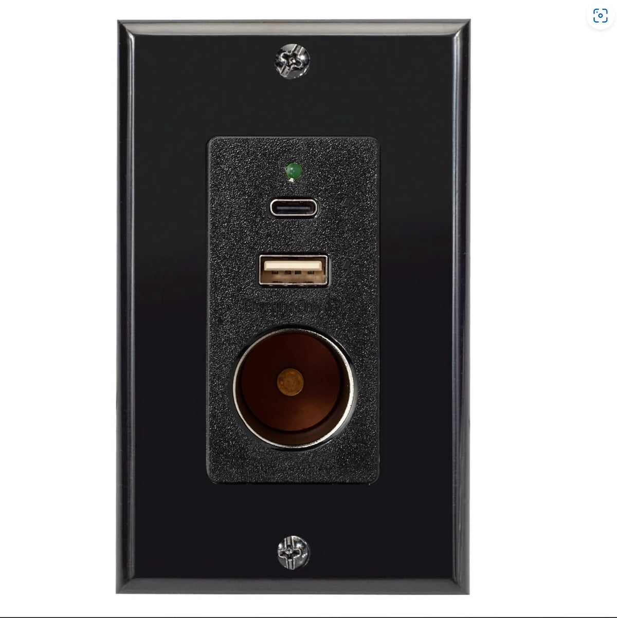 Magnadyne front panel showing USB-C USB-A and VPA socket for organized charging