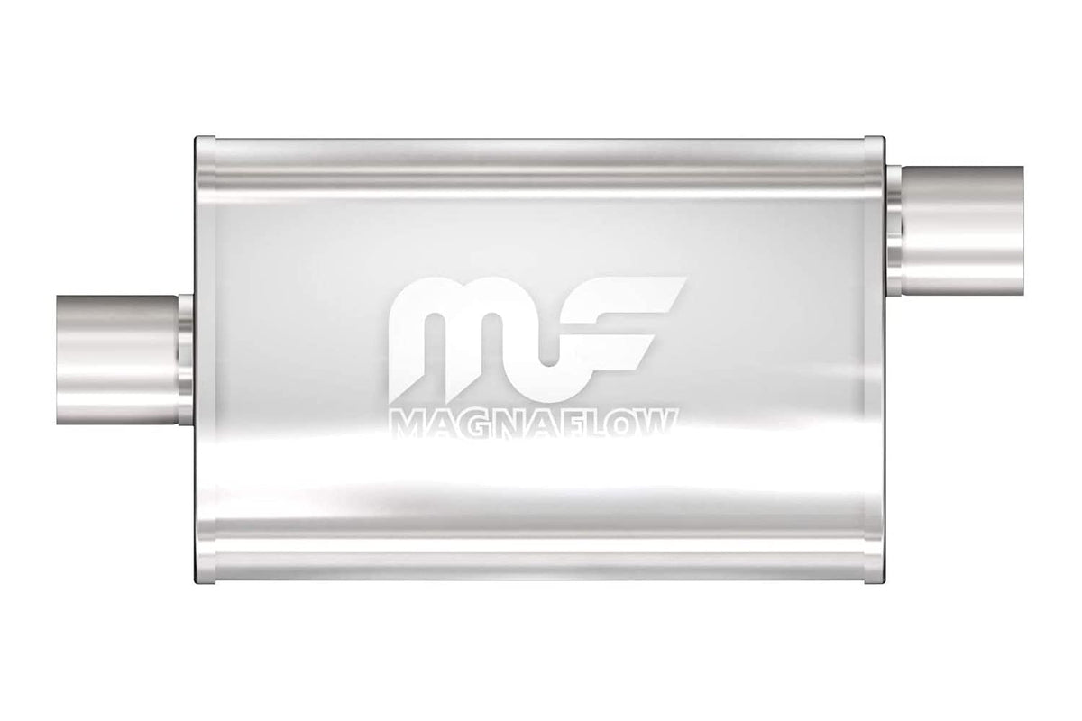 MagnaFlow 11229 front view showing oval body and inlet, highlights durable construction